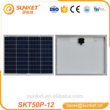Petit panneau de poly slar de 50w faisant par les fabricants professionnels de panneau solaire en Chine